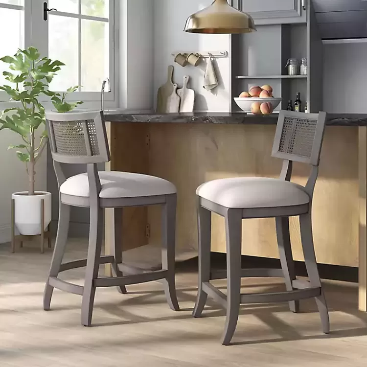 gray_upholstered_farmhouse_counter_stool_5.webp Gray Upholstered Farmhouse Counter Stool>Kirklands Home Cheap