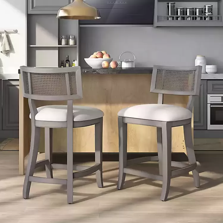 gray_upholstered_farmhouse_counter_stool_6.webp Gray Upholstered Farmhouse Counter Stool>Kirklands Home Cheap
