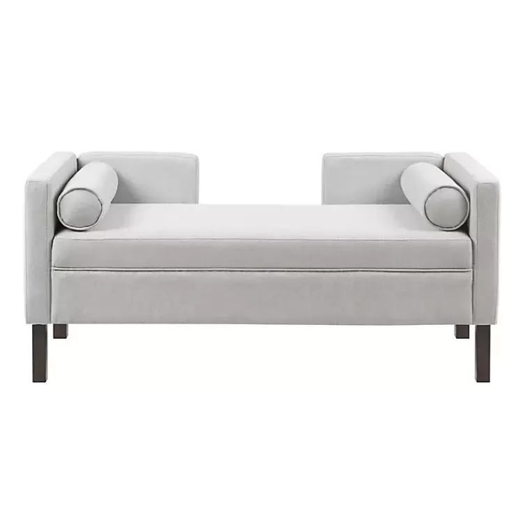 gray_upholstered_modern_split_back_bench_2.webp Upholstered Modern Split Back Bench>Kirklands Home Shop