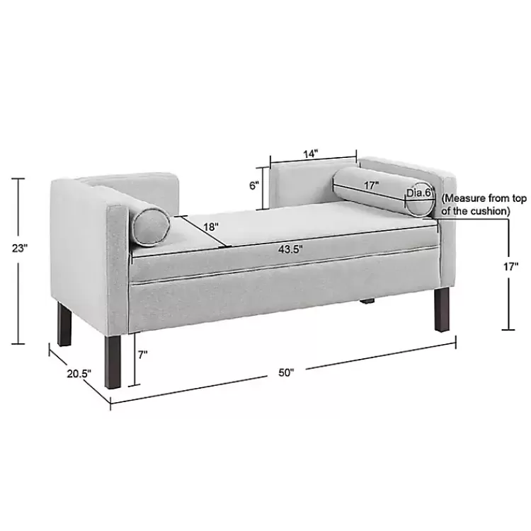 gray_upholstered_modern_split_back_bench_7.webp Upholstered Modern Split Back Bench>Kirklands Home Shop