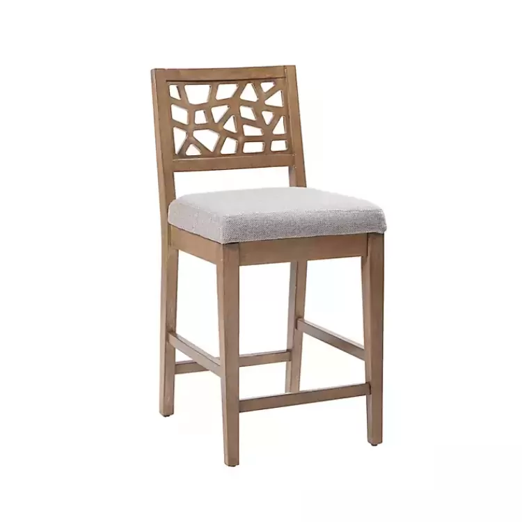 Upholstered Oak Crackle Counter Stool>Kirklands Home Clearance