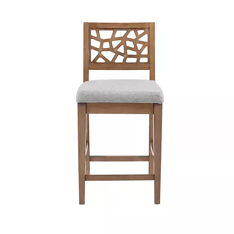 gray_upholstered_oak_crackle_counter_stool_2.webp Upholstered Oak Crackle Counter Stool>Kirklands Home Clearance