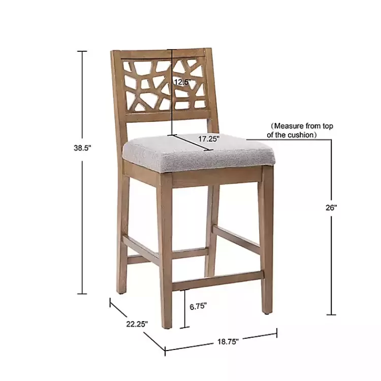 gray_upholstered_oak_crackle_counter_stool_8.webp Upholstered Oak Crackle Counter Stool>Kirklands Home Clearance