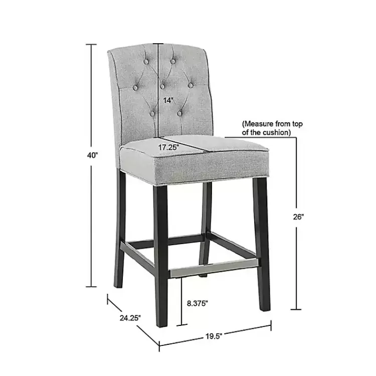 gray_upholstered_tufted_button_back_counter_stool_7.webp Upholstered Tufted Button Back Counter Stool>Kirklands Home Sale