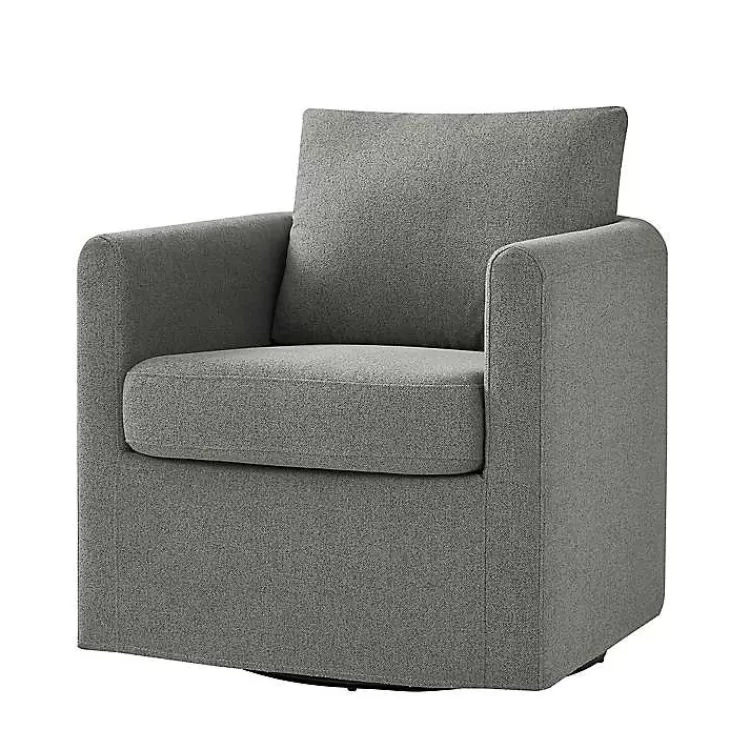 Upholstered Vasser Slipcover Swivel Chair>Kirklands Home Store