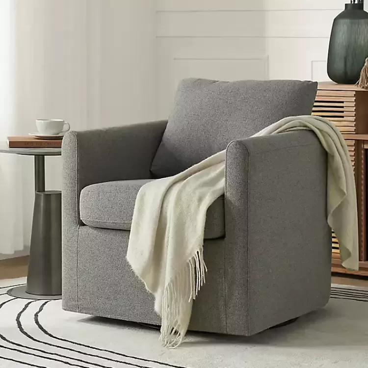 Upholstered Vasser Slipcover Swivel Chair>Kirklands Home Store