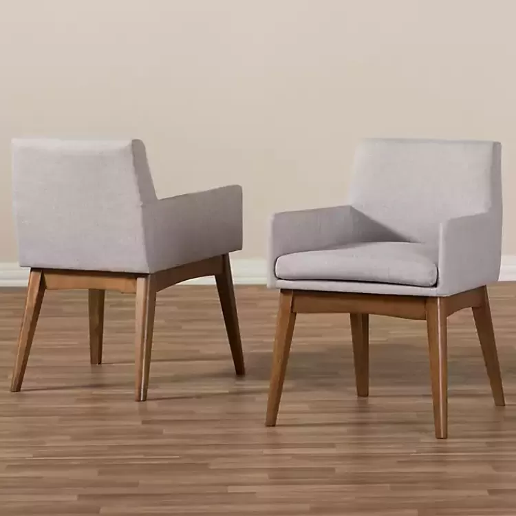 Upholstered Walnut Dining Chairs, Set of 2>Kirklands Home New