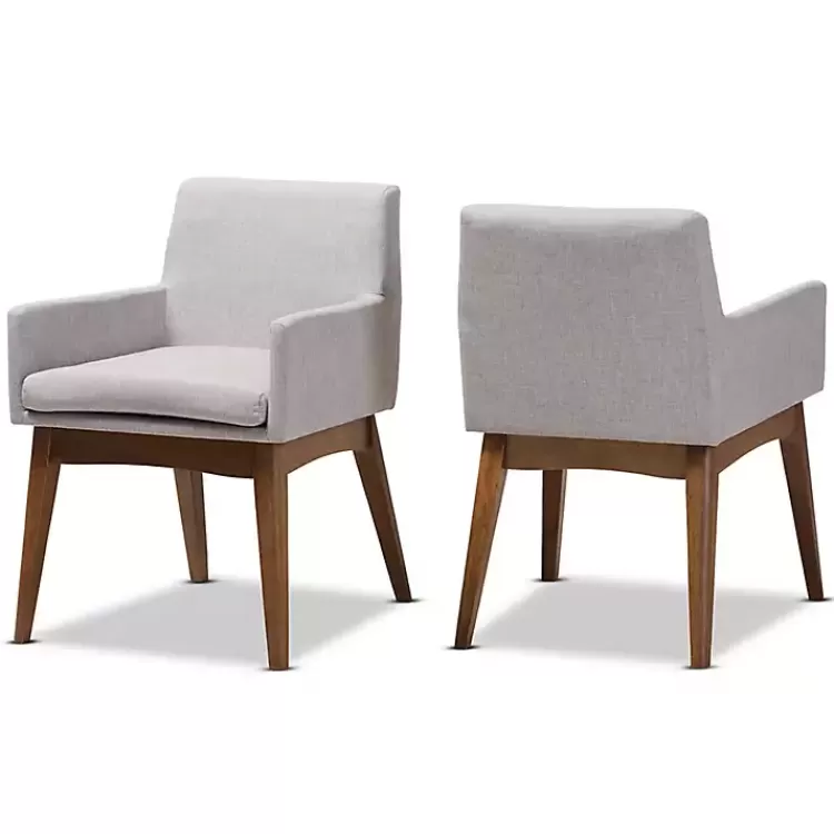 Upholstered Walnut Dining Chairs, Set of 2>Kirklands Home New