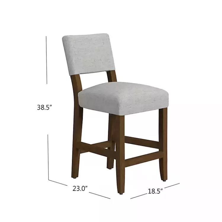 gray_upholstered_wood_counter_stool_3.webp Upholstered Wood Counter Stool>Kirklands Home Best