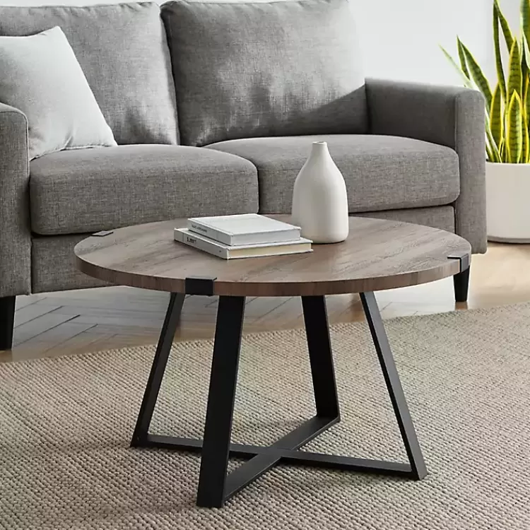 Urban Rustic Round Coffee Table>Kirklands Home Discount