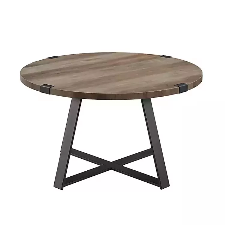 gray_urban_rustic_round_coffee_table_3.webp Urban Rustic Round Coffee Table>Kirklands Home Discount