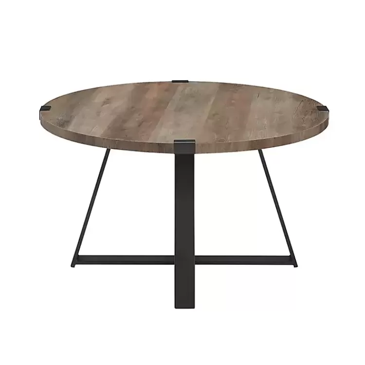 gray_urban_rustic_round_coffee_table_4.webp Urban Rustic Round Coffee Table>Kirklands Home Discount