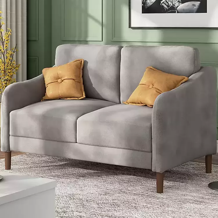 Velvet Upholstered Modern Loveseat>Kirklands Home Sale