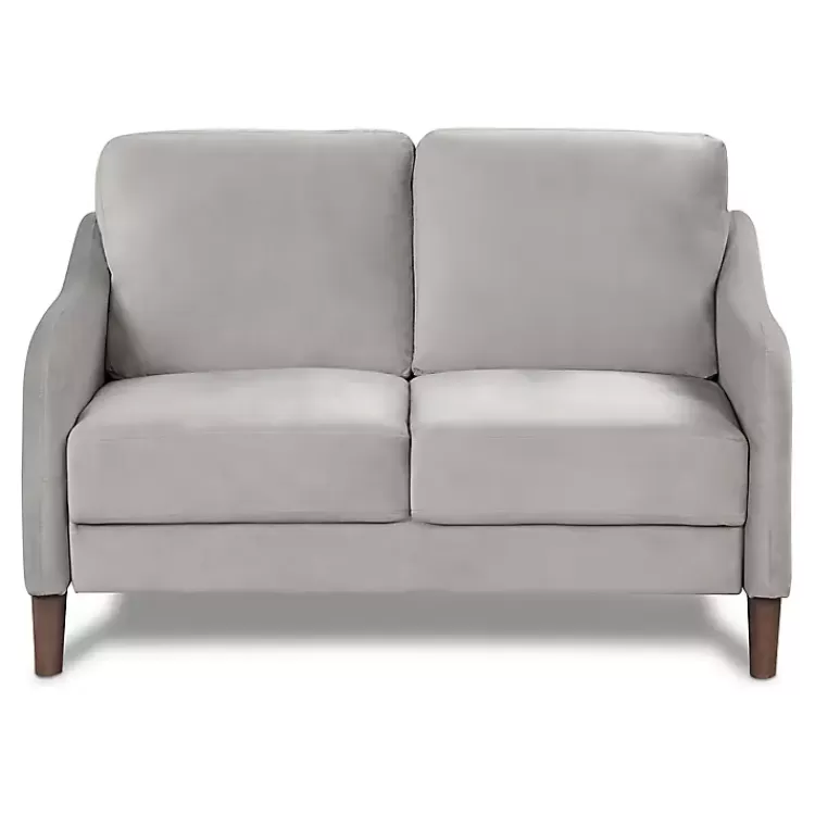gray_velvet_upholstered_modern_loveseat_4.webp Velvet Upholstered Modern Loveseat>Kirklands Home Sale