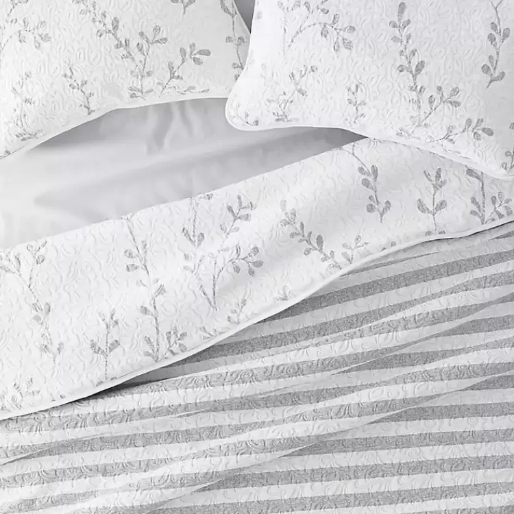 gray_vines_reversible_pc_king_quilt_set_4.webp Gray Vines Reversible 3-pc. King Quilt Set>Kirklands Home Clearance