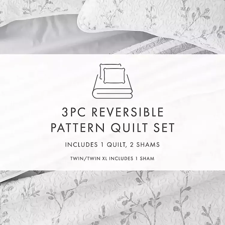 gray_vines_reversible_pc_king_quilt_set_8.webp Gray Vines Reversible 3-pc. King Quilt Set>Kirklands Home Clearance