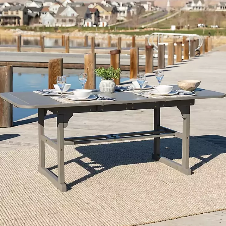gray_wash_extendable_outdoor_dining_table_5.webp Wash Extendable Outdoor Dining Table>Kirklands Home Clearance