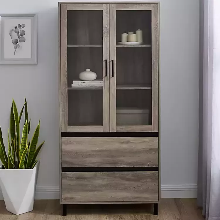Wash Glass Door Storage Hutch>Kirklands Home Store
