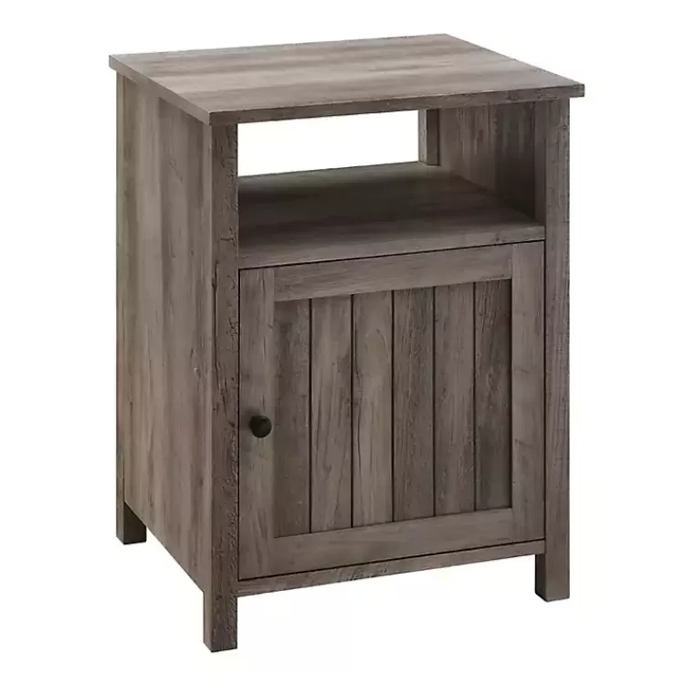 Wash Grooved Door Side Table>Kirklands Home Cheap