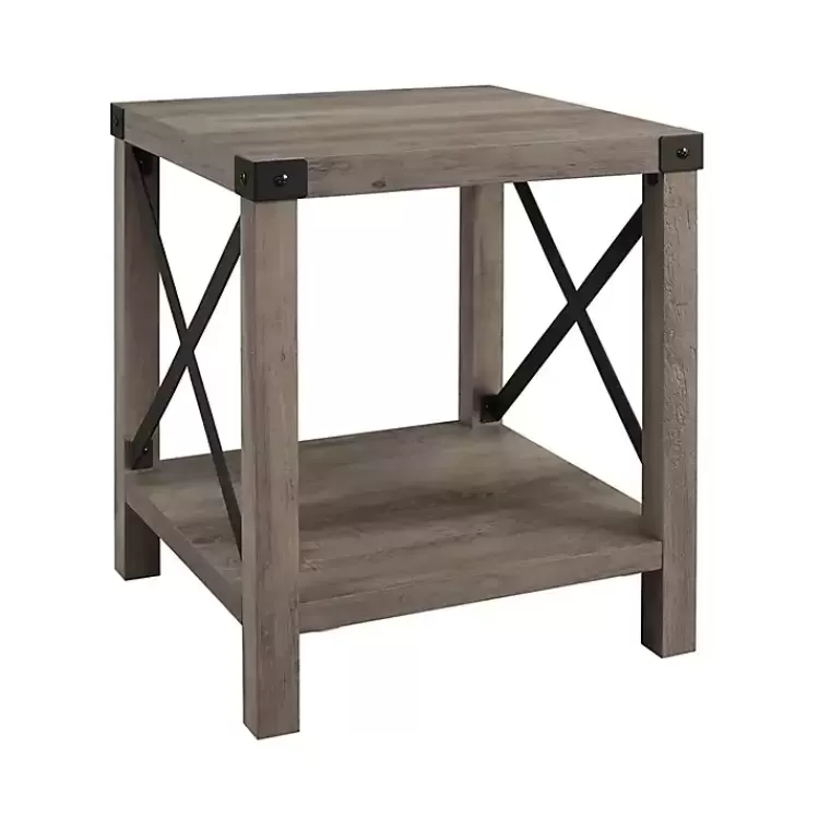Wash Industrial X-Frame Accent Table>Kirklands Home Online