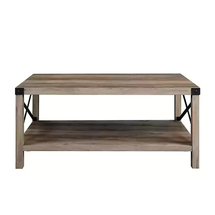 Wash Industrial X-Frame Coffee Table>Kirklands Home Clearance