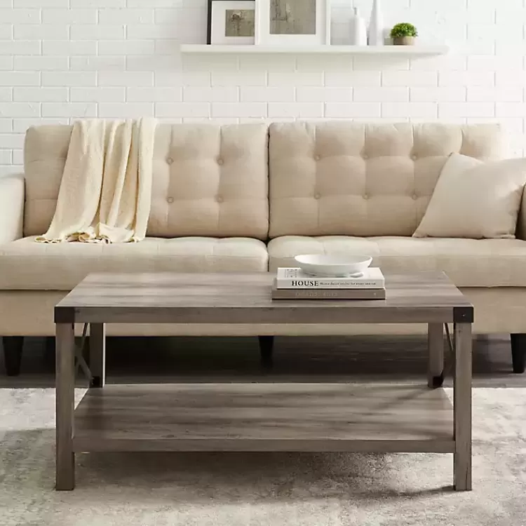 gray_wash_industrial_xframe_coffee_table_2.webp Wash Industrial X-Frame Coffee Table>Kirklands Home Clearance