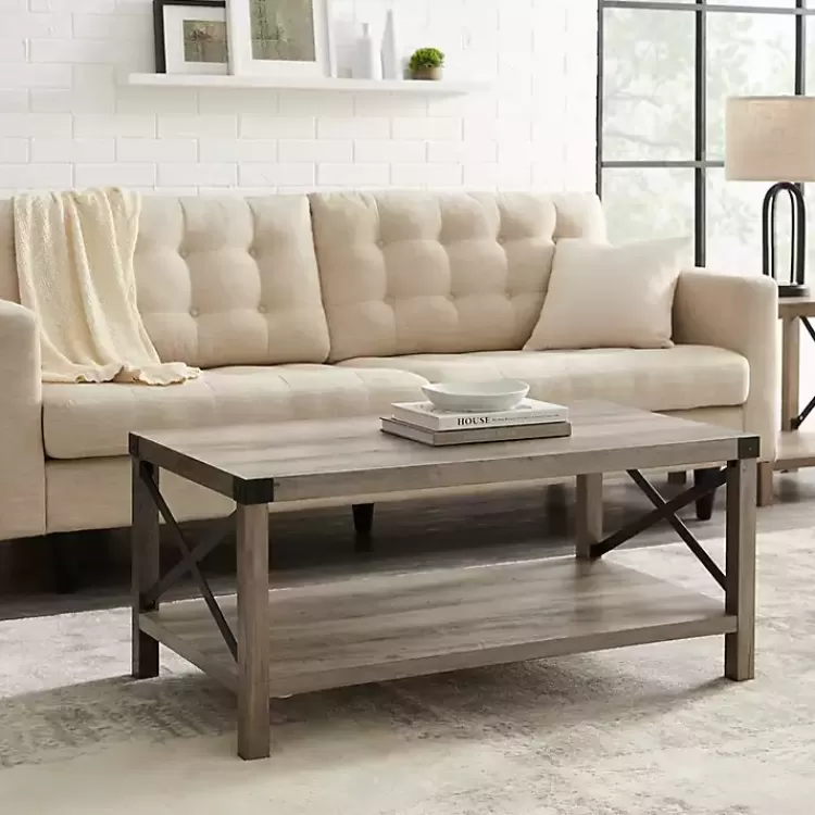 gray_wash_industrial_xframe_coffee_table_3.webp Wash Industrial X-Frame Coffee Table>Kirklands Home Clearance