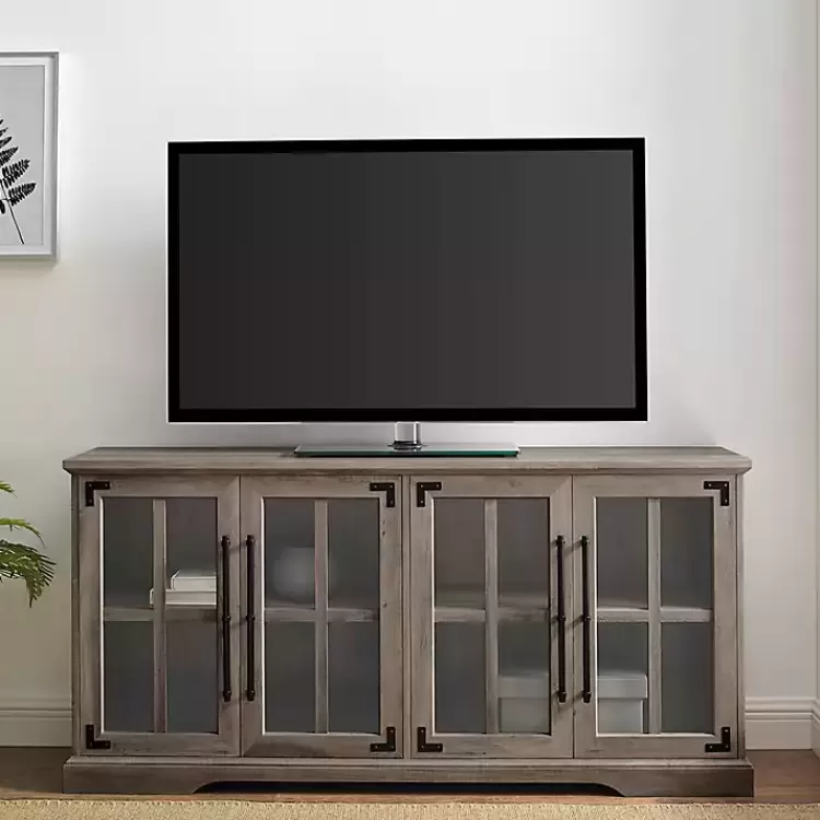 gray_wash_window_door_tv_stand_2.webp Wash Window 4-Door TV Stand>Kirklands Home Store