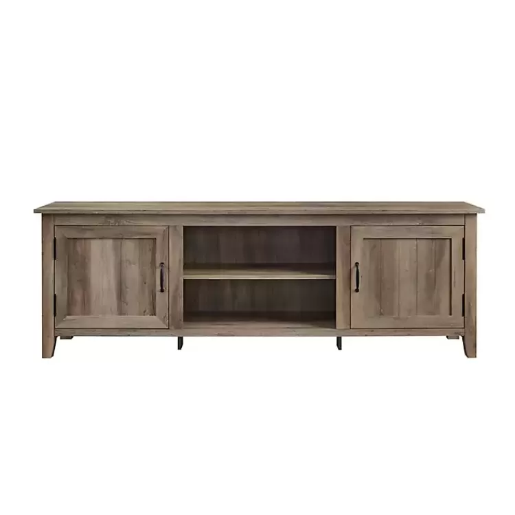 Gray Wash Wood Grooved Door TV Stand>Kirklands Home Cheap