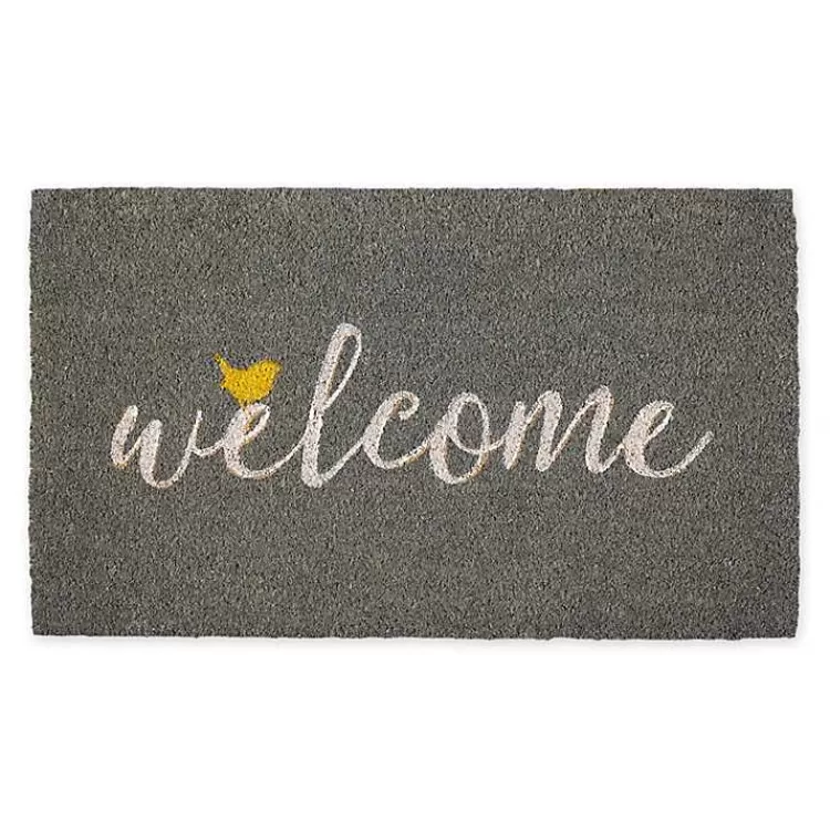 Gray Welcome Bird Coir Doormat>Kirklands Home Outlet