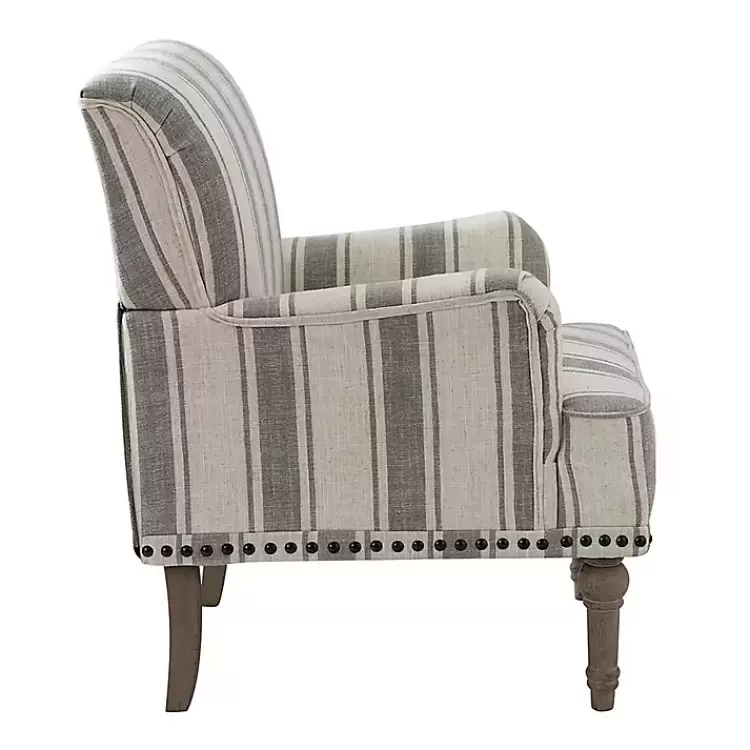 gray_white_stripe_upholstered_accent_chair_2.webp Gray White Stripe Upholstered Accent Chair>Kirklands Home Store