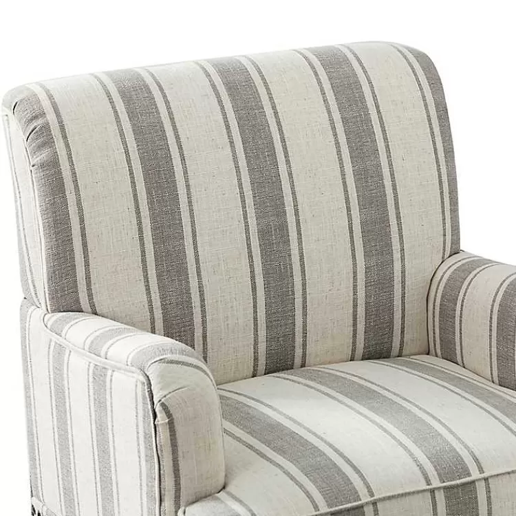 gray_white_stripe_upholstered_accent_chair_6.webp Gray White Stripe Upholstered Accent Chair>Kirklands Home Store