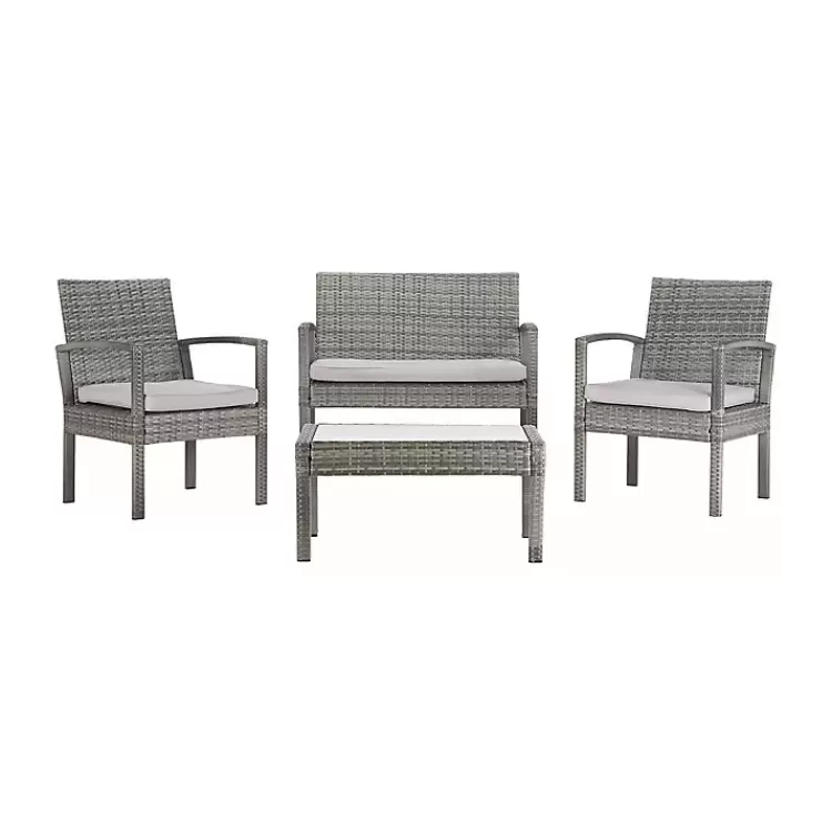 Wicker Frame 4-pc. Outdoor Living Set>Kirklands Home Cheap