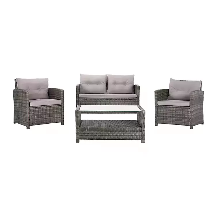 Wicker 4-pc. Deluxe Outdoor Living Set>Kirklands Home Cheap