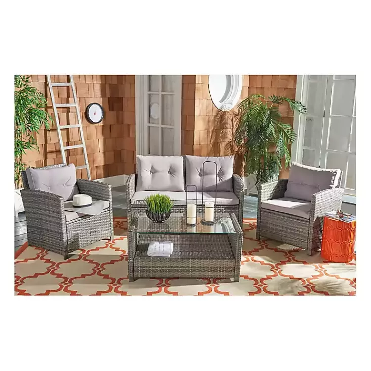 Wicker 4-pc. Deluxe Outdoor Living Set>Kirklands Home Cheap
