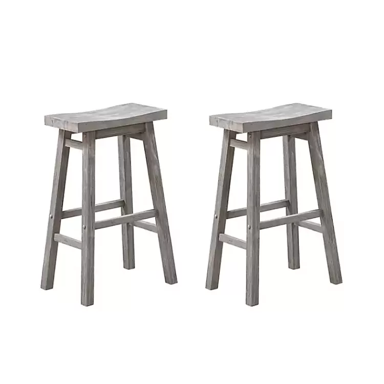 Wire Brush Saddle Bar Stools, Set of 2>Kirklands Home Clearance