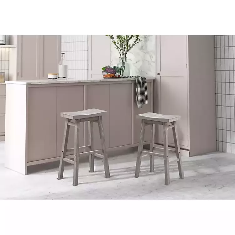 Wire Brush Saddle Bar Stools, Set of 2>Kirklands Home Clearance