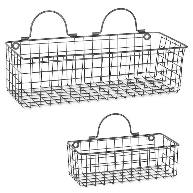 Gray Wire Wall Baskets, Set of 2>Kirklands Home Hot