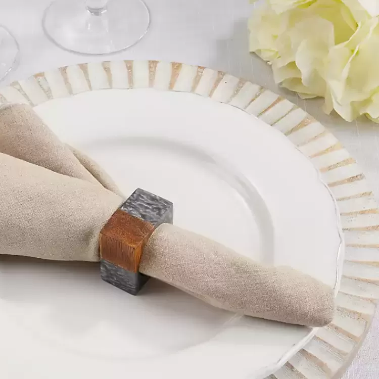 gray_wood_and_resin_square_napkin_rings_set_of__2.webp Gray Wood and Resin Square Napkin Rings, Set of 4>Kirklands Home Sale