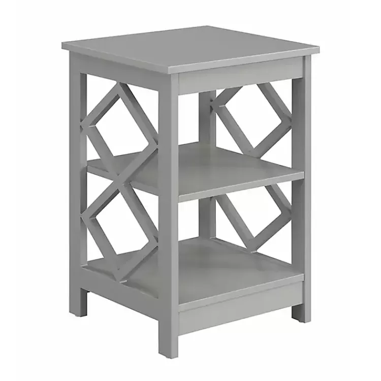 Wood Diamond 2-Tier Accent Table>Kirklands Home New