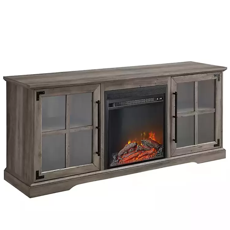 gray_wood_door_led_fireplace_cabinet_2.webp Wood 2-Door LED Fireplace Cabinet>Kirklands Home Cheap