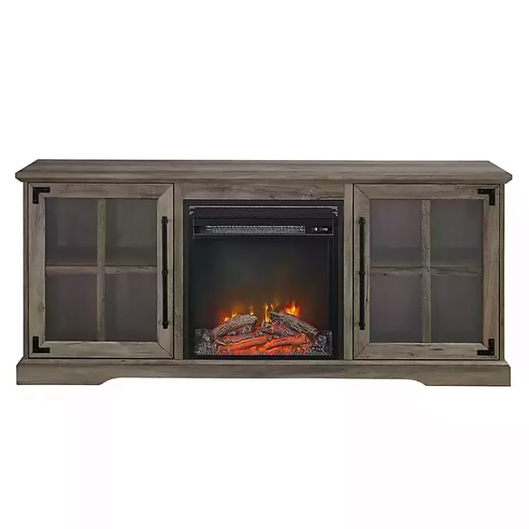 gray_wood_door_led_fireplace_cabinet_3.webp Wood 2-Door LED Fireplace Cabinet>Kirklands Home Cheap