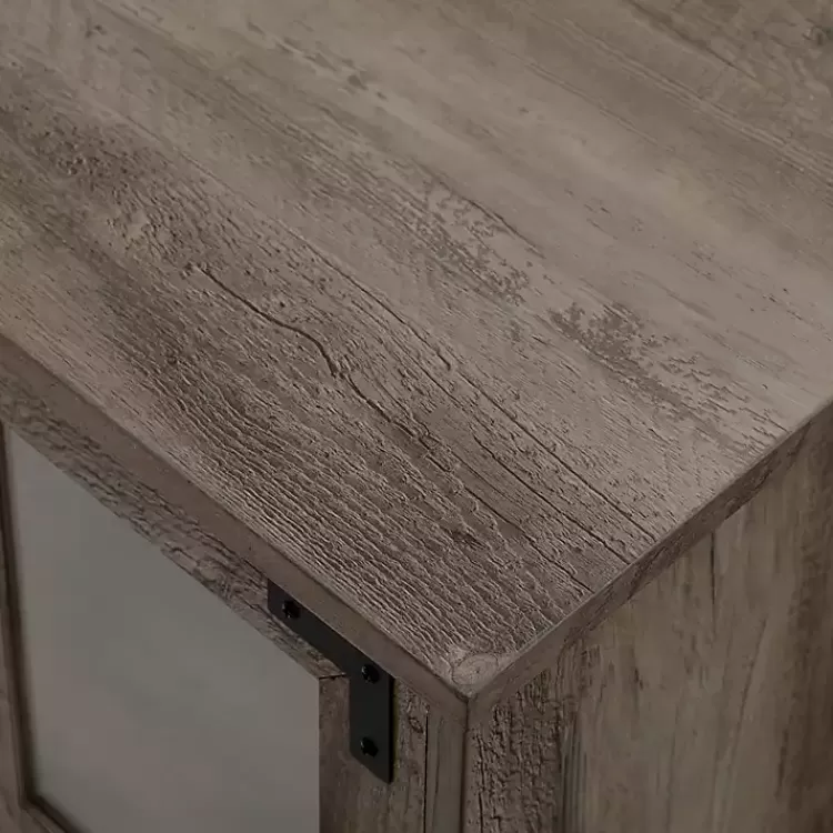 gray_wood_door_led_fireplace_cabinet_4.webp Wood 2-Door LED Fireplace Cabinet>Kirklands Home Cheap