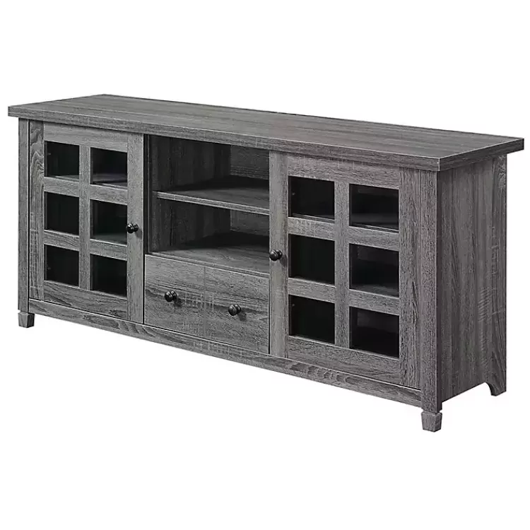 Wood 2-Door Windowpane Media Cabinet>Kirklands Home Fashion