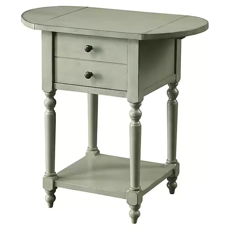 Wood 2-Drawer Drop Leaf Side Table>Kirklands Home Cheap