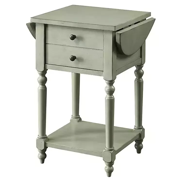 Wood 2-Drawer Drop Leaf Side Table>Kirklands Home Cheap