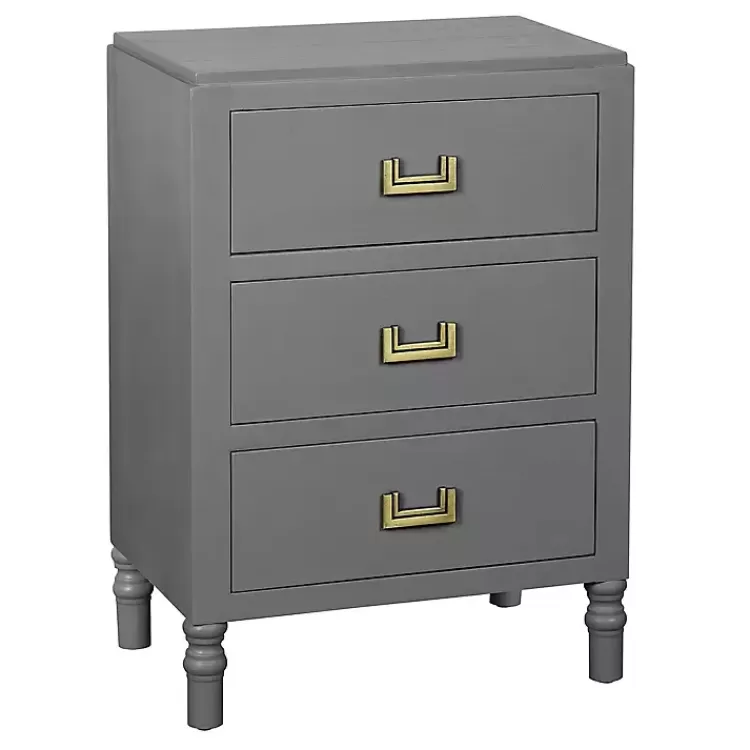 Wood 3-Drawer Layla Nightstand>Kirklands Home New