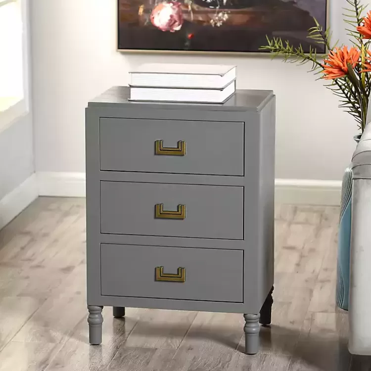 Wood 3-Drawer Layla Nightstand>Kirklands Home New