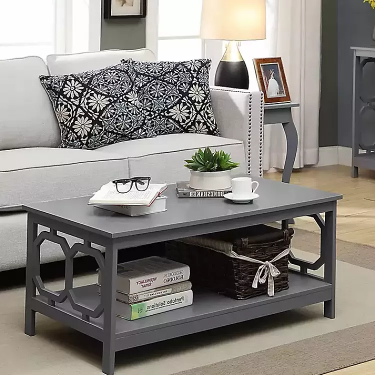 Wood Geometric Sides Coffee Table>Kirklands Home Store