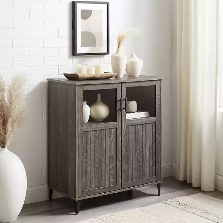 Wood Glass Windows Storage Cabinet>Kirklands Home Cheap